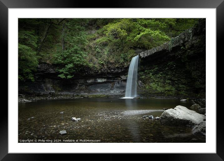 Sgwd Gwladus, Brecon Beacons Framed Mounted Print by Philip King