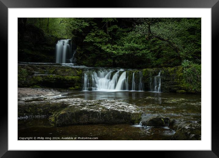 Brecon Beacons Waterfall, South Wales Framed Mounted Print by Philip King
