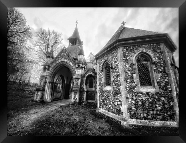 Rosary Cemetery Church, Norwich Framed Print by Chris Spalton
