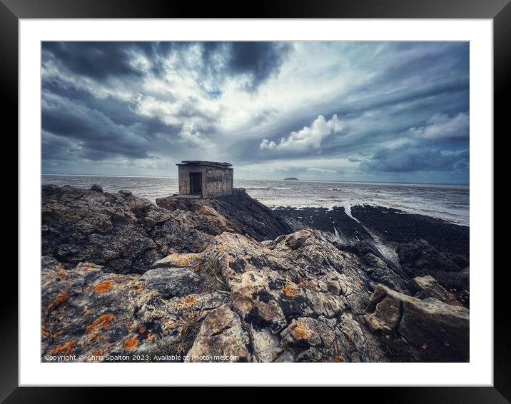 Ruin on a rocky coast Framed Mounted Print by Chris Spalton