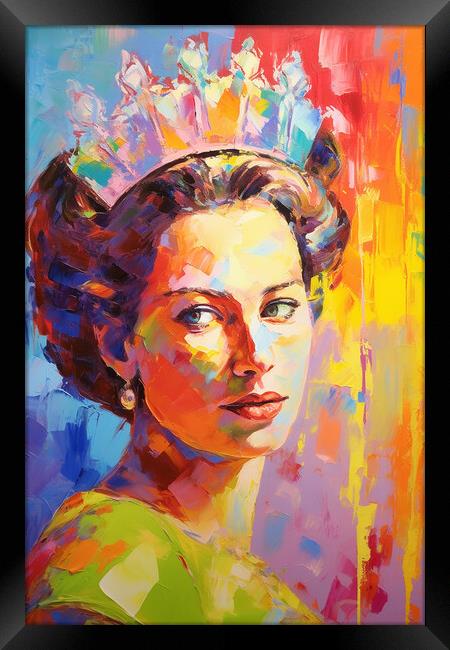 Portrait of a Queen  Framed Print by CC Designs