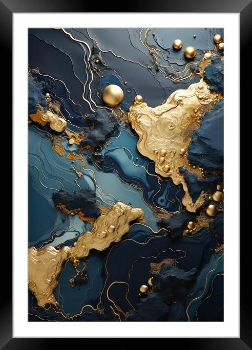 Liquid Gold  Framed Mounted Print by CC Designs