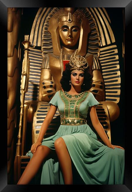 Cleopatra awaits Caesar  Framed Print by CC Designs