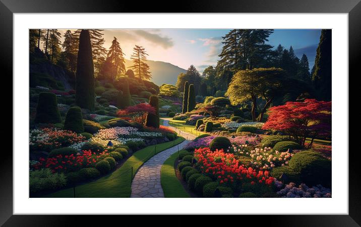 Beautiful Gardens Framed Mounted Print by CC Designs