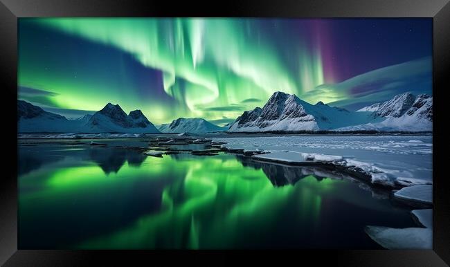 The Northern Lights Framed Print by CC Designs