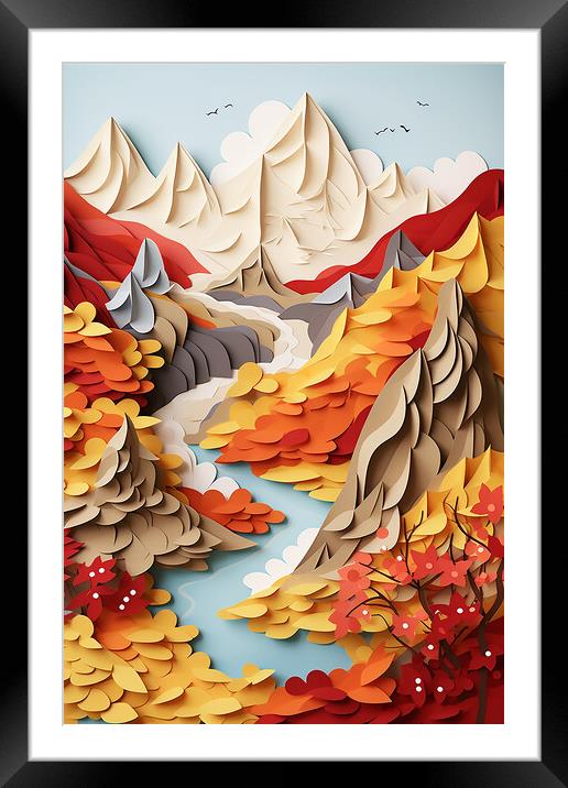 The Peaks  Framed Mounted Print by CC Designs