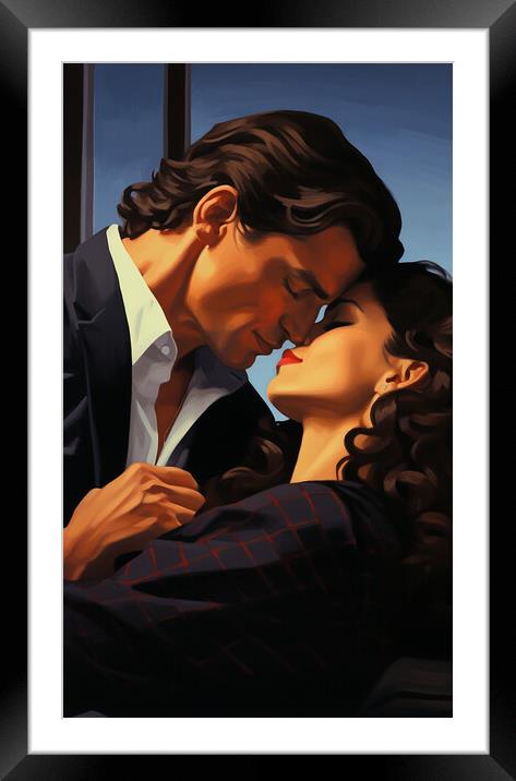 Lovers Framed Mounted Print by CC Designs