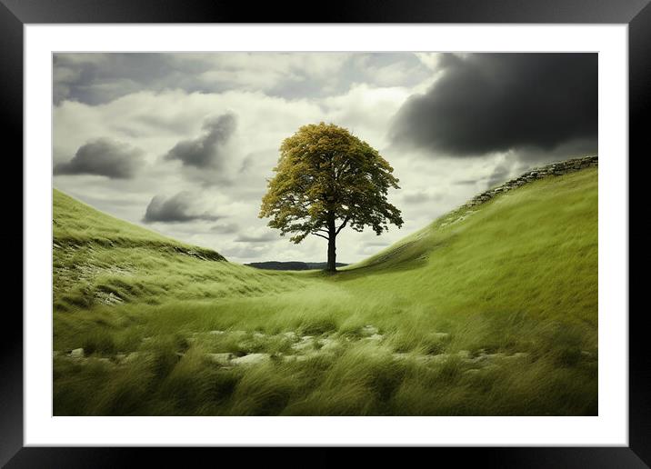Sycamore Gap  Framed Mounted Print by CC Designs