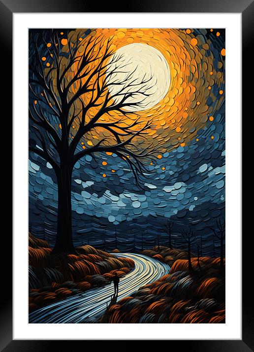 Walking at Night  Framed Mounted Print by CC Designs