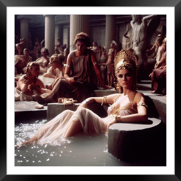 Cleopatra bathing  Framed Mounted Print by CC Designs