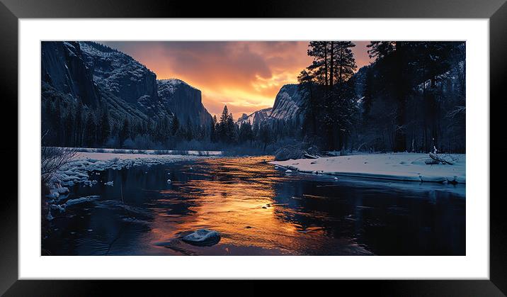  River Merced in Yosemite  Framed Mounted Print by CC Designs