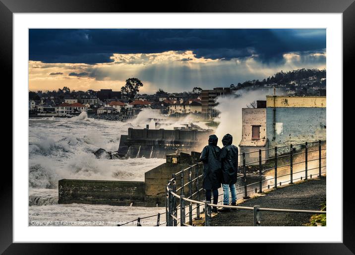 Captivating Dun Laoghaire Irish Panorama Framed Mounted Print by Fabrice Jolivet