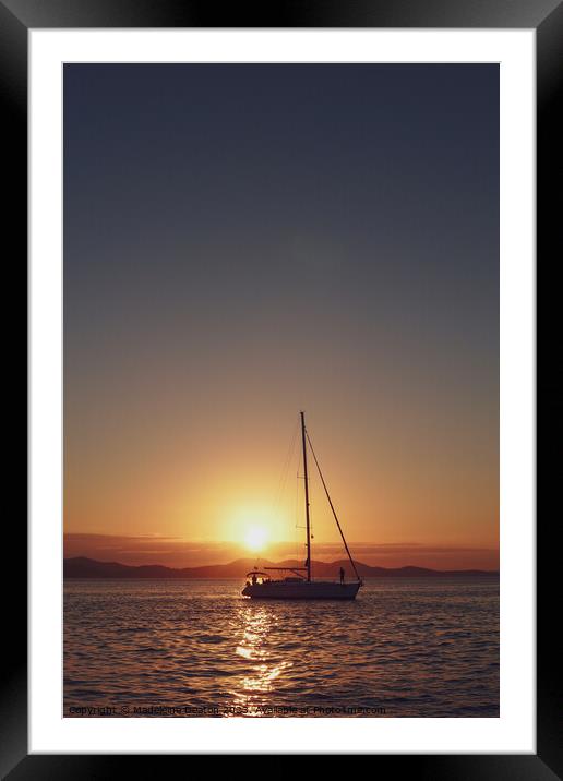 Sunset Sailing  Framed Mounted Print by Madeleine Deaton