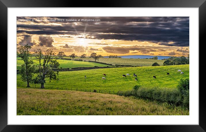 Senset at the Yorkshire dales Framed Mounted Print by Azhar Fajurdeen