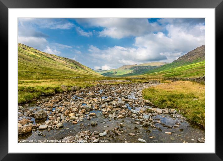 The Valley - Lake District Framed Mounted Print by Azhar Fajurdeen