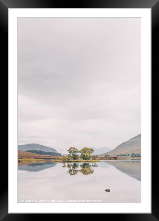 Reflections of a tree Framed Mounted Print by Robert Elliott