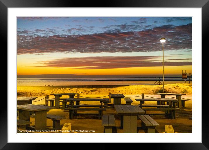 St Ellis bay sunset north dock Framed Mounted Print by Rick Pearce