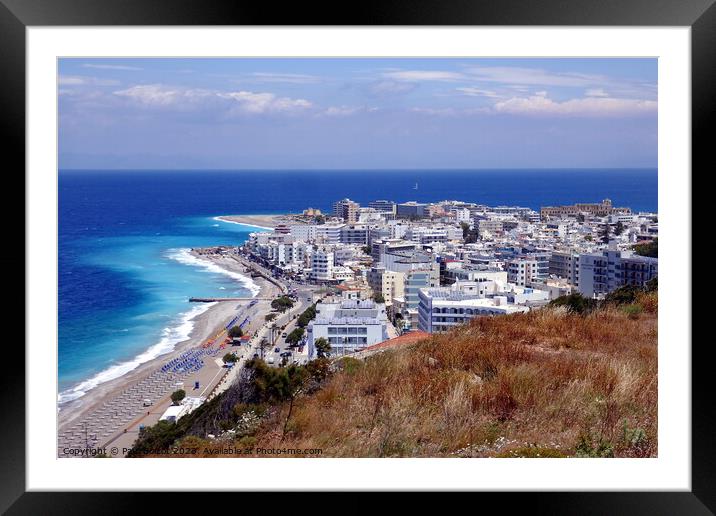 View over Rhodes New Town  Framed Mounted Print by Paul Boizot