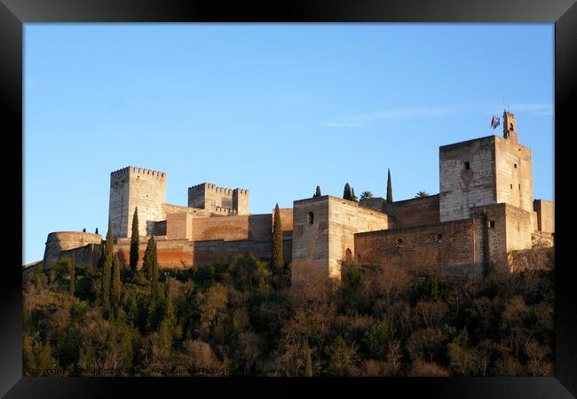 Alhambra from Albaicin, Granada Framed Print by Paul Boizot