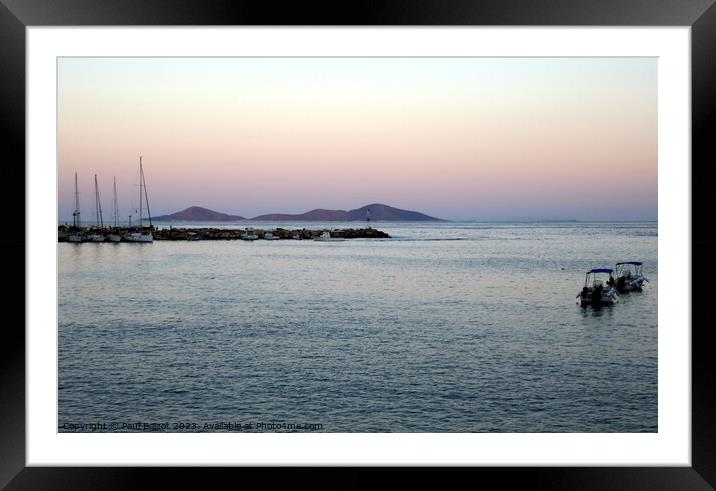Sea view at dusk, Alonissos Framed Mounted Print by Paul Boizot