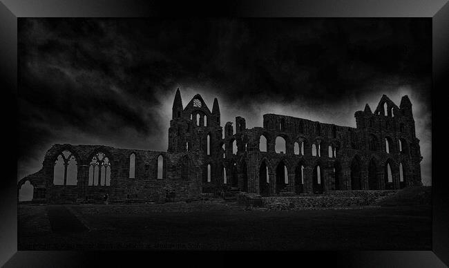 Whitby Abbey 2, night edit Framed Print by Paul Boizot
