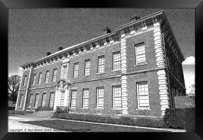 Beningbrough Hall, Yorkshire 2, engraving effect Framed Print by Paul Boizot