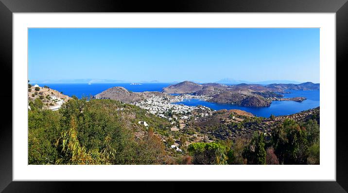 Panorama from Chora, Patmos Framed Mounted Print by Paul Boizot