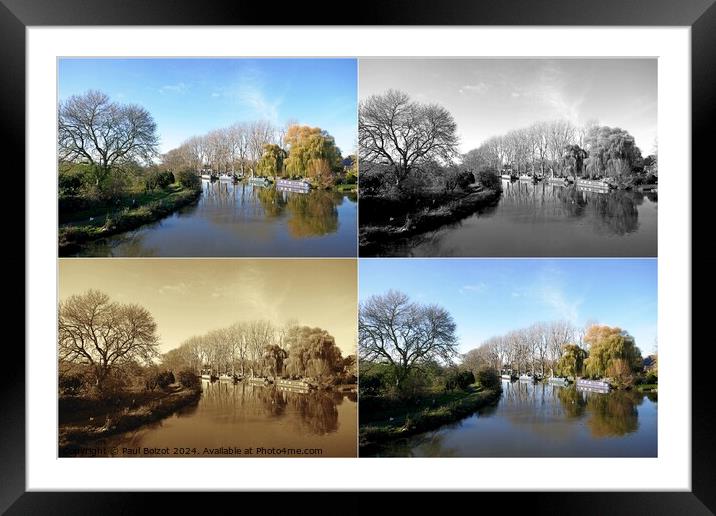 River Thames at Lechlade montage Framed Mounted Print by Paul Boizot