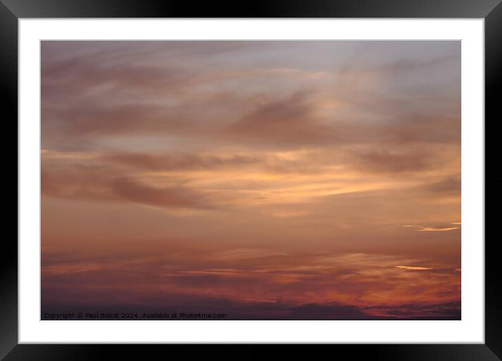 Red sky at Choklaka beach, Patmos 2 Framed Mounted Print by Paul Boizot