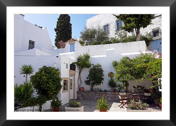 Boutique Amore, Chora, Patmos Framed Mounted Print by Paul Boizot