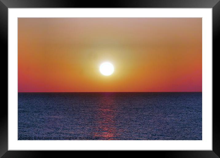 Aegean dawn near Kos 2 Framed Mounted Print by Paul Boizot