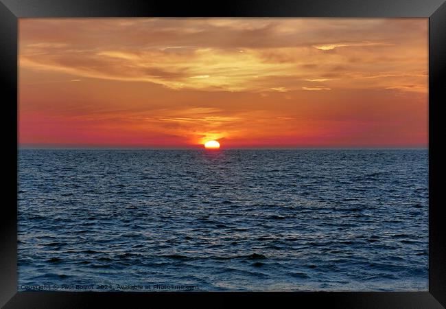 Sunset at Choklaka beach, Patmos 3 Framed Print by Paul Boizot