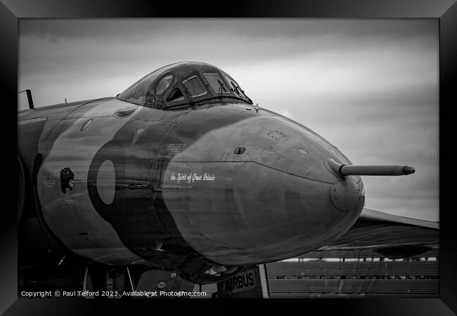 XH558 Vulcan Bomber Framed Print by Paul Telford
