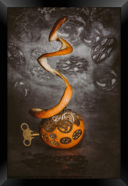 Clockwork Orange Framed Print by Lesley Carruthers