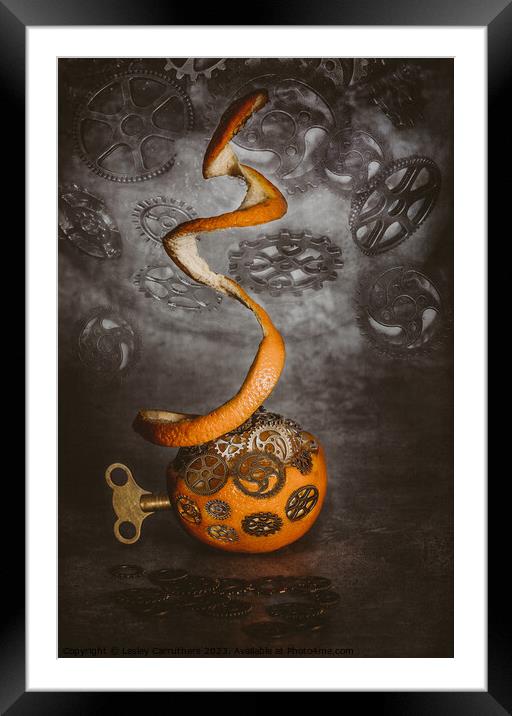 Clockwork Orange Framed Mounted Print by Lesley Carruthers