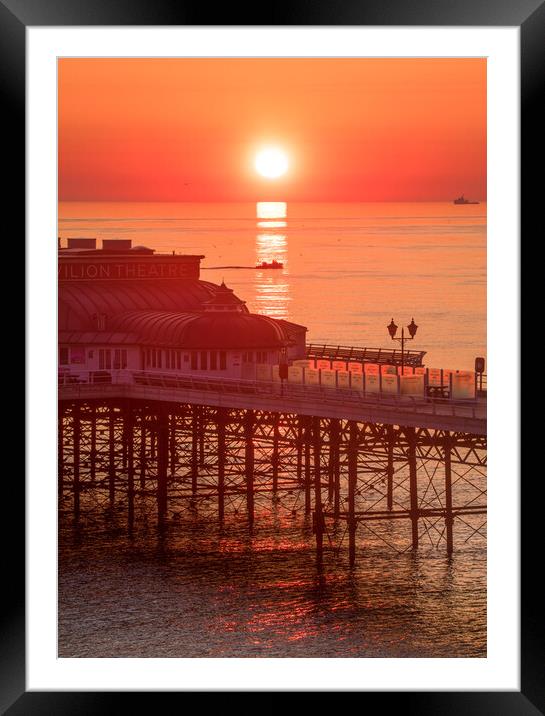 Cromer Pier Sunrise Framed Mounted Print by Bryn Ditheridge