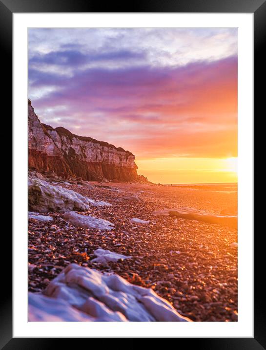 Hunstanton Cliffs Sunset Framed Mounted Print by Bryn Ditheridge