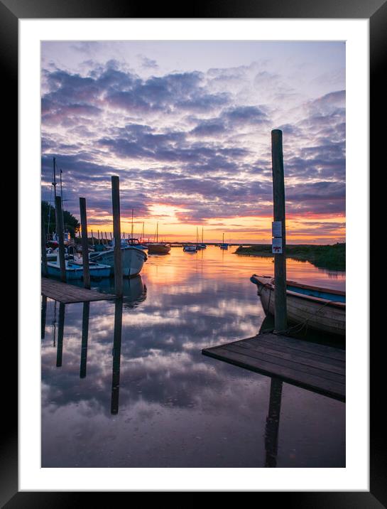 Blakeney High Tide Sunset  Framed Mounted Print by Bryn Ditheridge