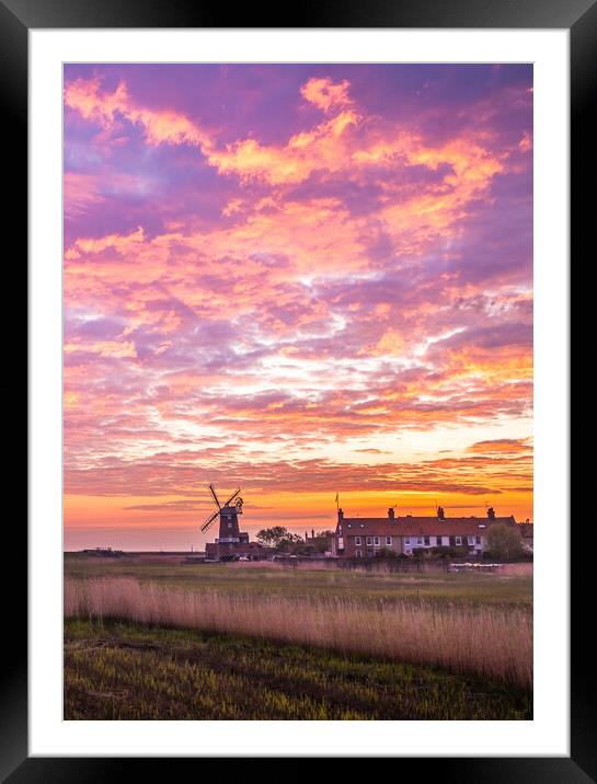 Cley Windmill Sunrise  Framed Mounted Print by Bryn Ditheridge