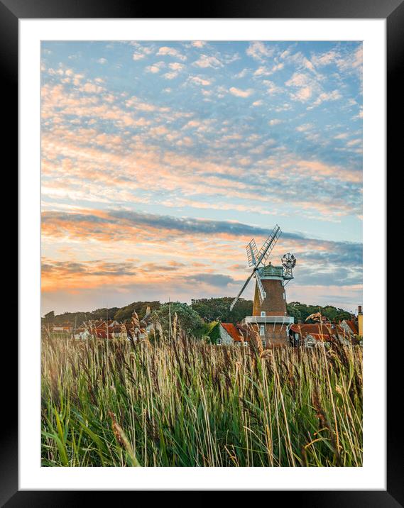Cley Windmill at Sunrise Framed Mounted Print by Bryn Ditheridge