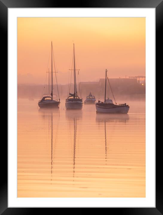 Misty Reflections, Wells-next-the-sea  Framed Mounted Print by Bryn Ditheridge