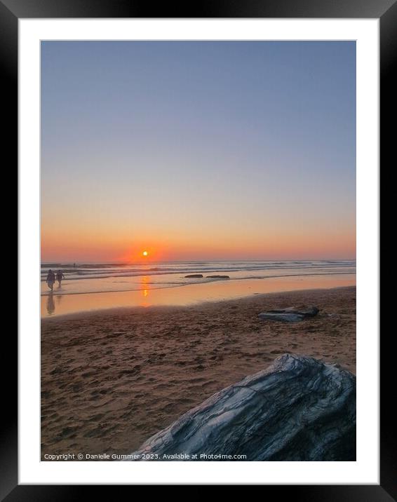 Waterway beach, Newquay  Framed Mounted Print by Danielle Gummer