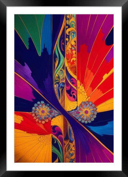 Vibrant Sky Dance Framed Mounted Print by Victor Nogueira