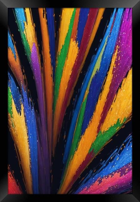 A Splash Of Colors Framed Print by Victor Nogueira