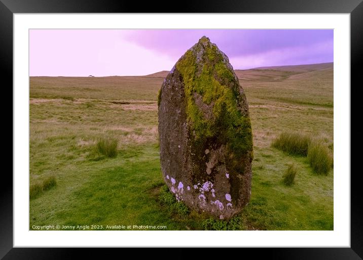 Mean Lila standing Stone  Framed Mounted Print by Jonny Angle