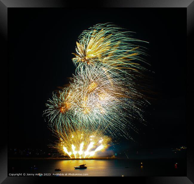 plymouth Firework Contest 2023 Framed Print by Jonny Angle