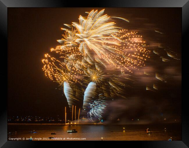 plymouth Firework Contest 2023 Framed Print by Jonny Angle