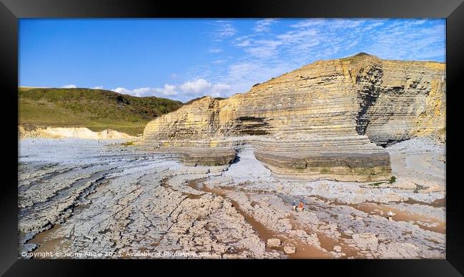 Monknash Beach on the south Wales Heritage coast  Framed Print by Jonny Angle