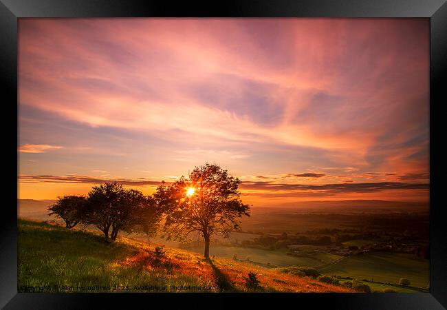 Kithurst Hill Sunset Framed Print by Alan Humphries