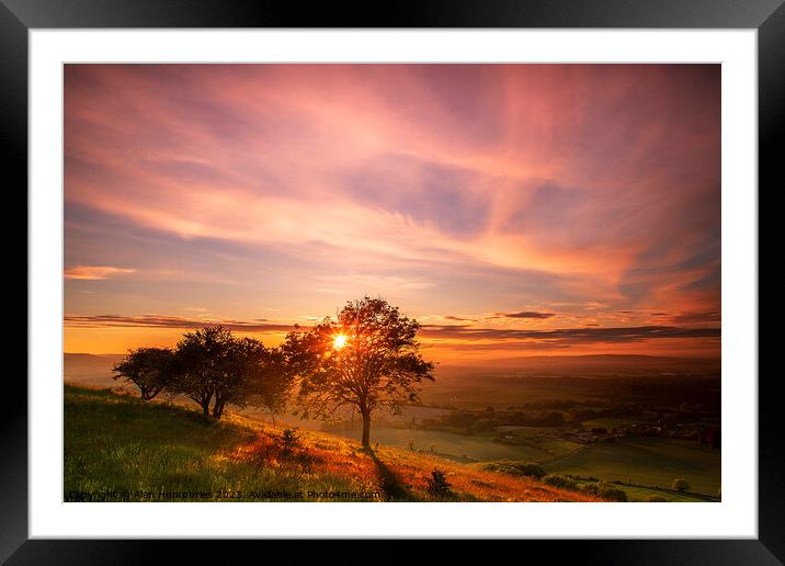 Kithurst Hill Sunset Framed Mounted Print by Alan Humphries